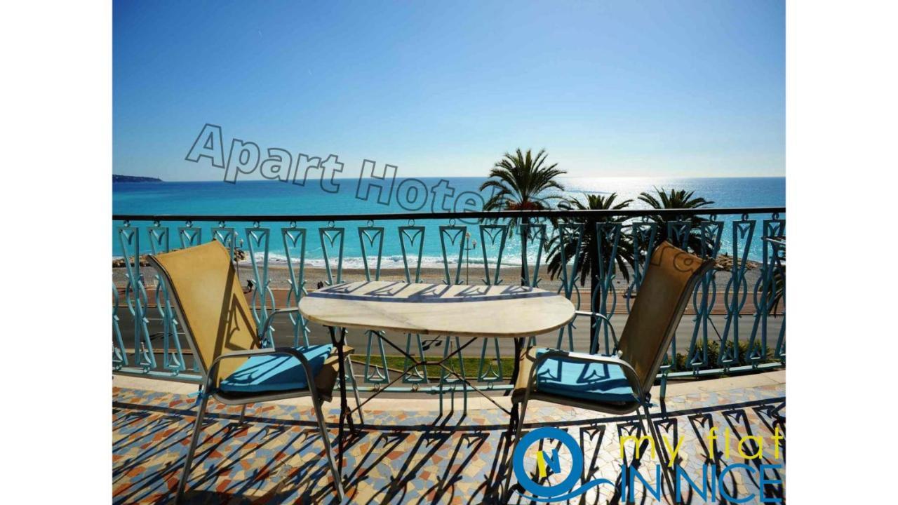 Aparthotel Riviera - Promenade Des Anglais - 1 Bedroom Ac Apartement - Amazing Sea View - Large Terrasse - Balcon Vague Bleue Nice Exteriör bild